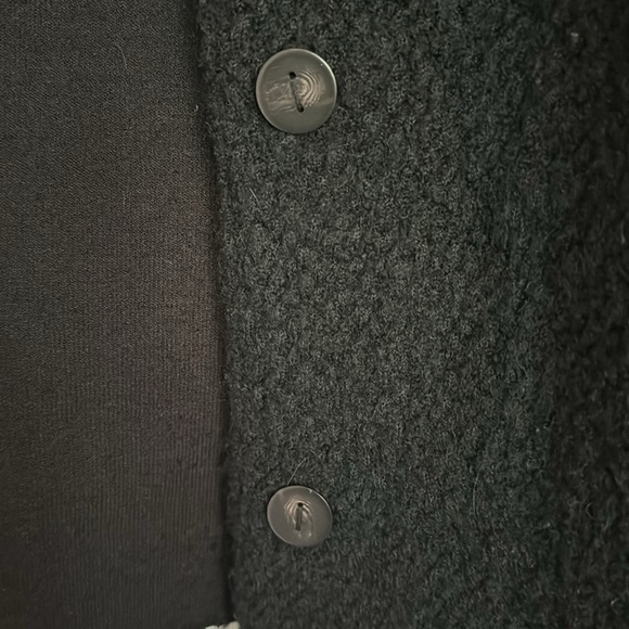 VINCE Bouclé Sweater Blazer - Black - Picture 6 of 8